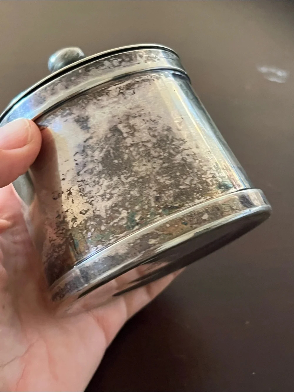 Antique-Style sterling silver Sugar Canister - Gray Benedict indestucto 1364